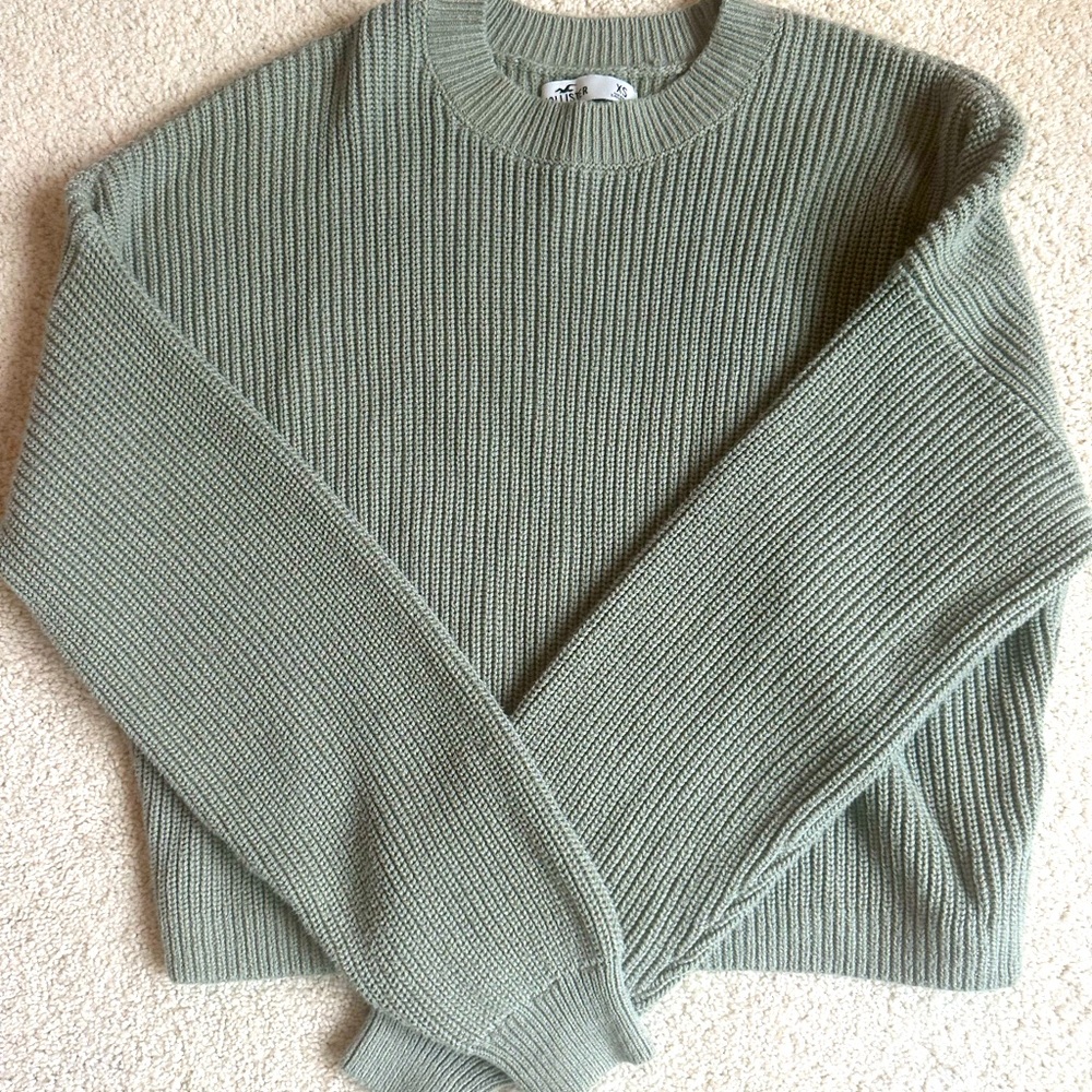 Hollister Sage Ribbed Sweater